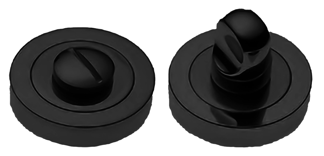 Завертка сантехническая LUX-WC-R4-LU NERO на круглой розетке, цвет  - черный фото купить Москва