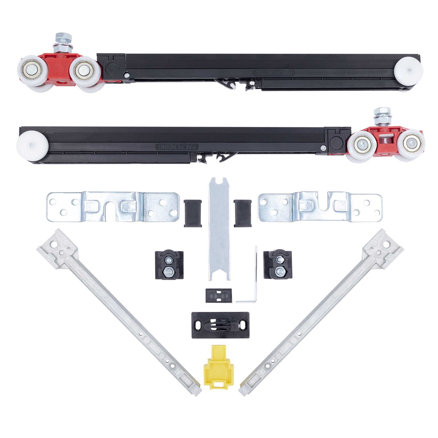 Комплект роликов ECO SLIDING SET 3 80kg NEW, двойной доводчик, дверь до 80кг фото купить Москва