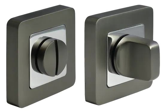 Завертка сантехническая MH-WC-S55 GR/PC квадратная цвет графит/хром фото купить Москва