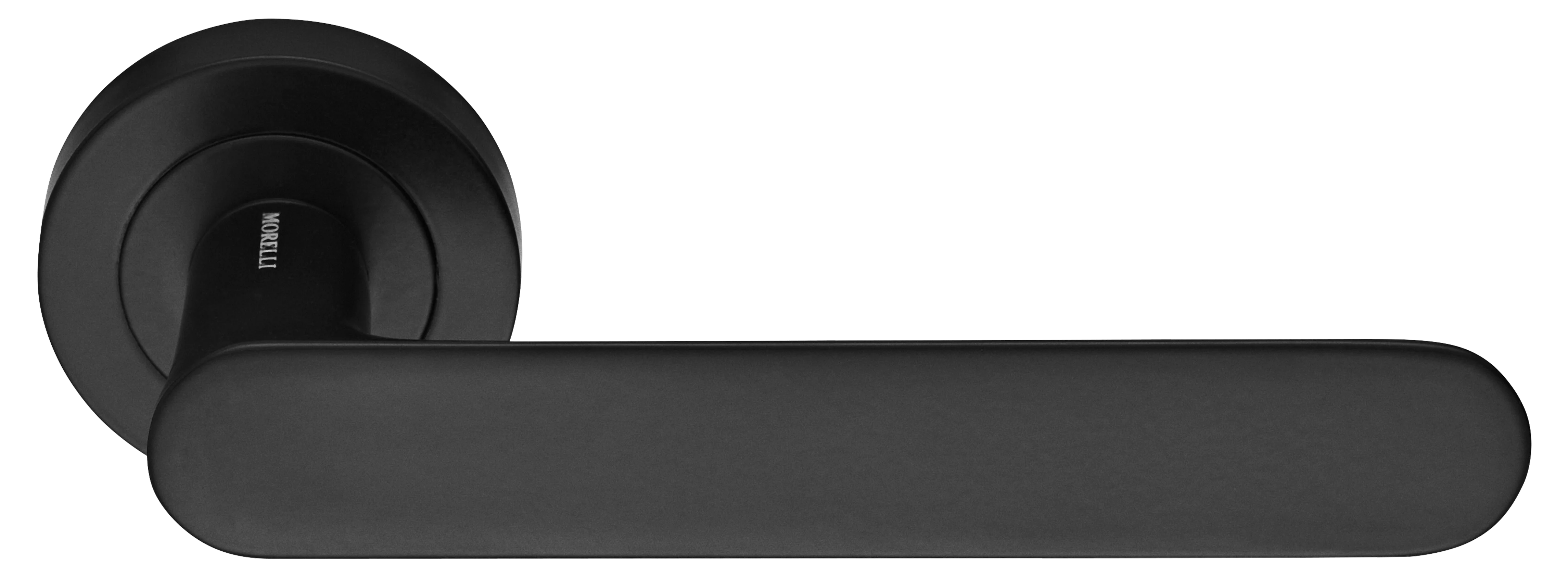 Ручка дверная LE BOAT R2 NERO раздельная на круглом основании, цвет черный, латунь фото купить Москва