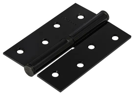 Петля разъемная карточная MSD 100X70X2.5 BL R  стальная правая, врезная, цвет черный, сталь фото купить Москва