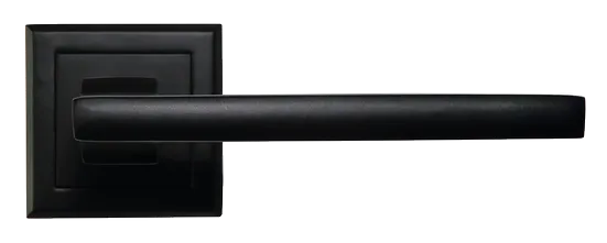 Ручка дверная PANTS MH-35 BL-S раздельная на квадратной розетке, цвет черный, ЦАМ Light фото купить в Москве