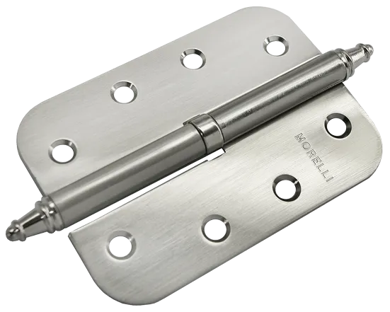 Петля разъемная MS-C 100X70X2.5 SN R правая скругленная, врезная, цвет бел.никель, сталь фото купить Москва