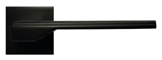Ручка дверная PIERRES MH-49-S6 BL раздельная на квадратной розетке, цвет черный, ЦАМ Light фото купить в Москве