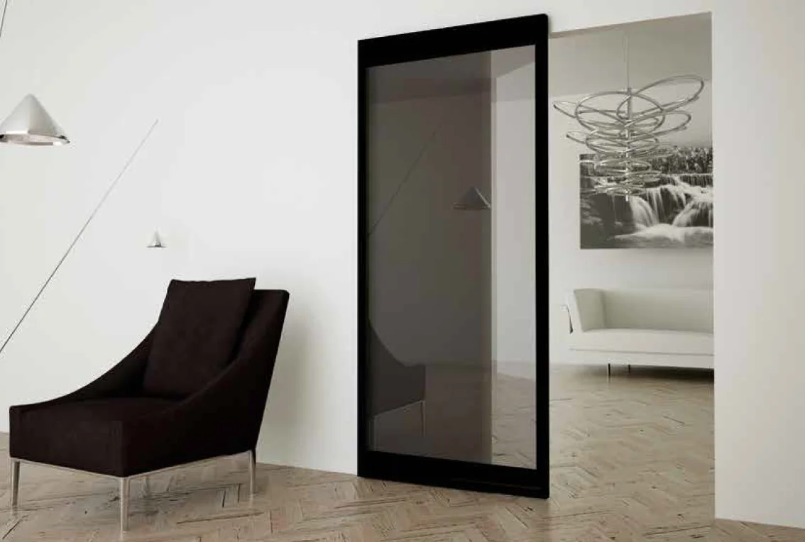 Система для раздвижных дверей INVISIBLE-2 FRAME 1500/2200 E3S, ширина 1500мм, высота 2200мм, цвет коричневый фото купить Москва