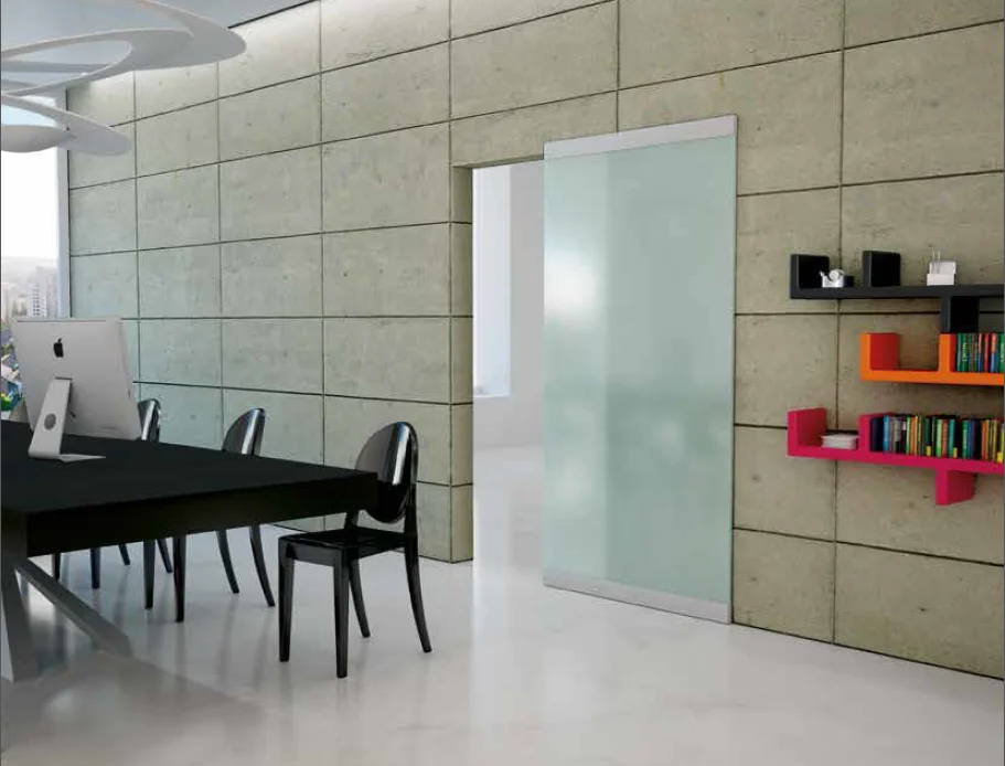 Система для раздвижных дверей INVISIBLE-2 GLASS 1100/12, для стеклянного полотна, ширина 110 см, толщина 12мм, до 50 кг фото купить Москва