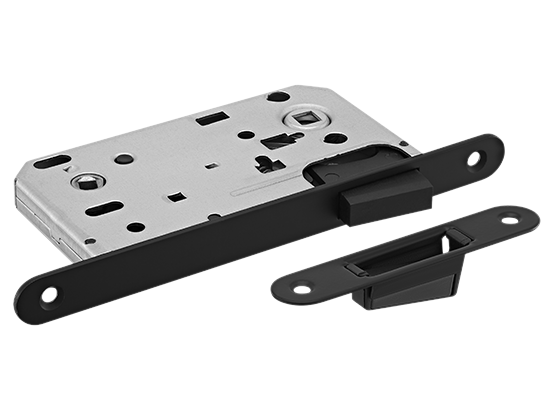 Защелка межкомнатная MM 2090 BL, магнитная, сантехническая, цвет черный фото купить Москва